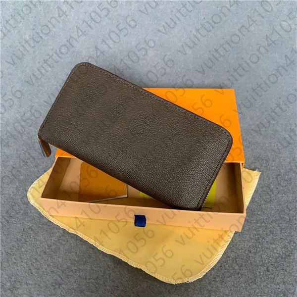 

whole2021 fashion single zipper men women leather wallet lady ladies long purse with orange box card 60017s270d, Red;black