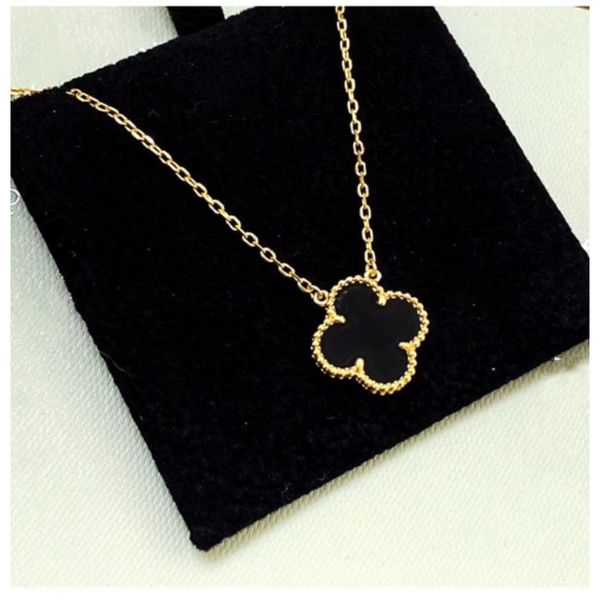 

2023 van clover necklace fashion flowers four-leaf clover cleef womens luxury designer necklaces jewelry, Silver