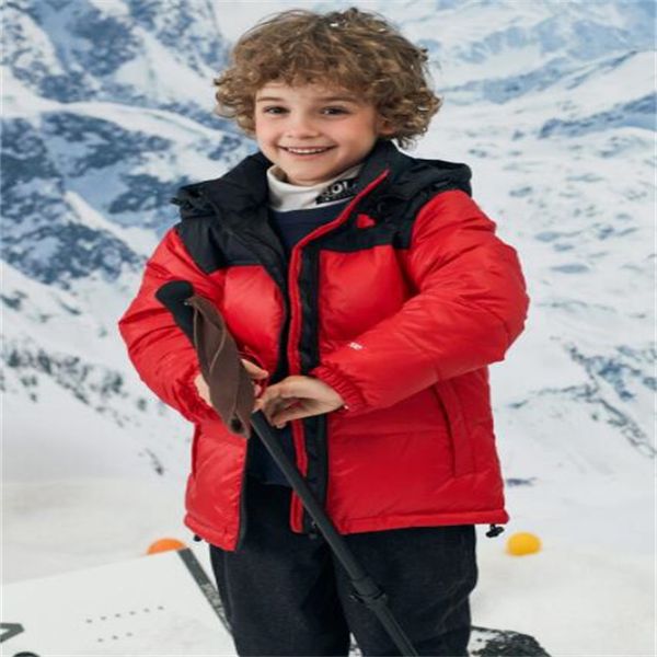 

new childrens down coat jacket designer kids baby clothe winter hooded outwear boys girl thicken keep warm parka windbreaker, Blue;gray