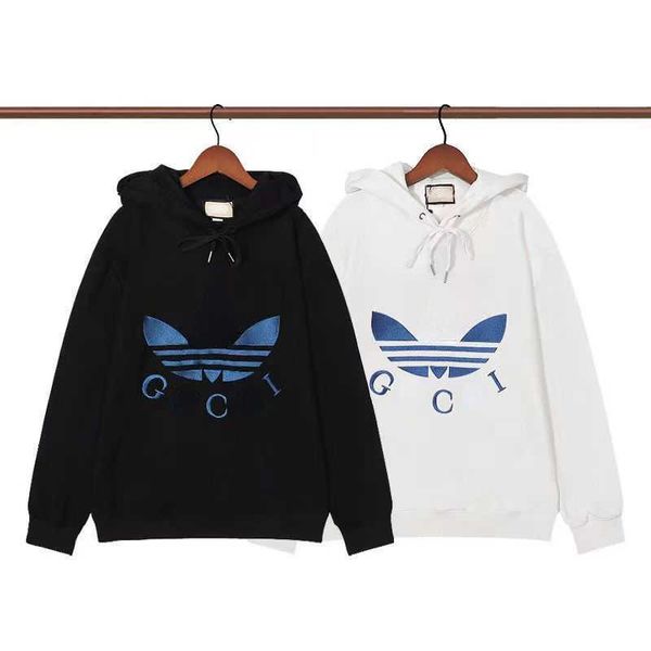 

autumn winter hoodie designer hooded sweater lovers letter embroidery pullover coat men women sportswear loose hoody, Black