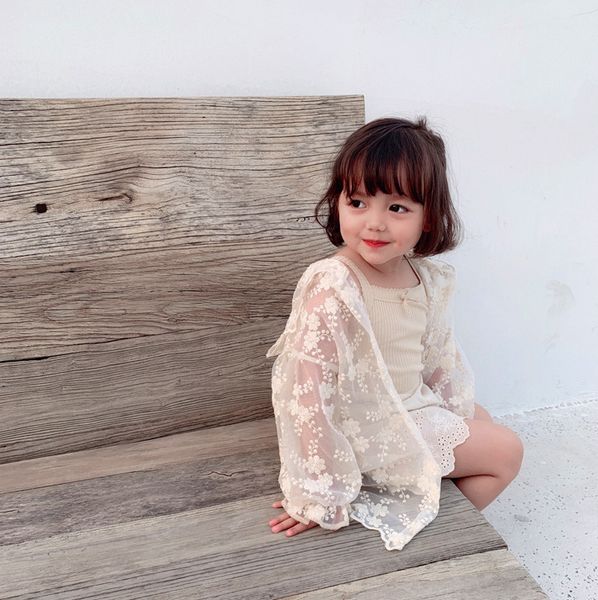 

jackets rinilucia baby clothes girls blouse cardigan children outerwear summer for girl lace sun protection shirt kids coats 230311, Blue;gray