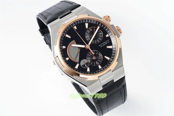 

2023 twa watch size 42mmx13.5mm with 1222 sc movement power day/night date and dual time zone features fluorine rubber strap designer watche, Slivery;golden