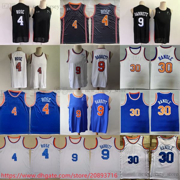 

man women youth new basketball 4 derrick 9 rj rose barrett jersey stitched xs-6xl with 6 patch 30 julius randle jerseys black city retro blu, Black;red
