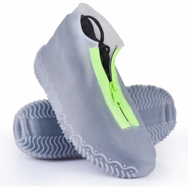 

shoe parts accessories pocket shoes cover rain boot men large children waterproof outdoor durable antislip summer commute hiking zipper 2303, White;pink