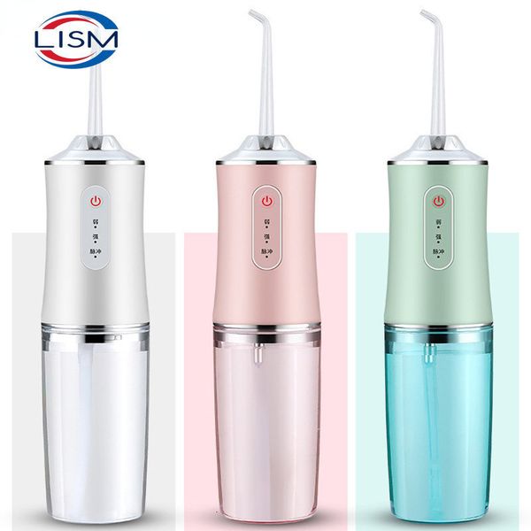 

other oral hygiene oral irrigator dental water jet for teeth usb rechargeable portable water flosser 4 nozzles 200ml waterproof ipx7 tooth c