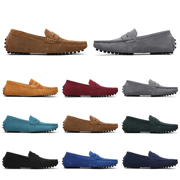 

mens women casual shoes leather soft sole black red orange blue brown orange comfortable sneaker 048