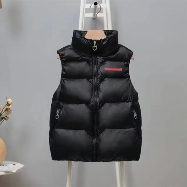 

women's tank women's warm autumn and winter cut tank sleeveless standing collar lightweight down jacket 202323, White