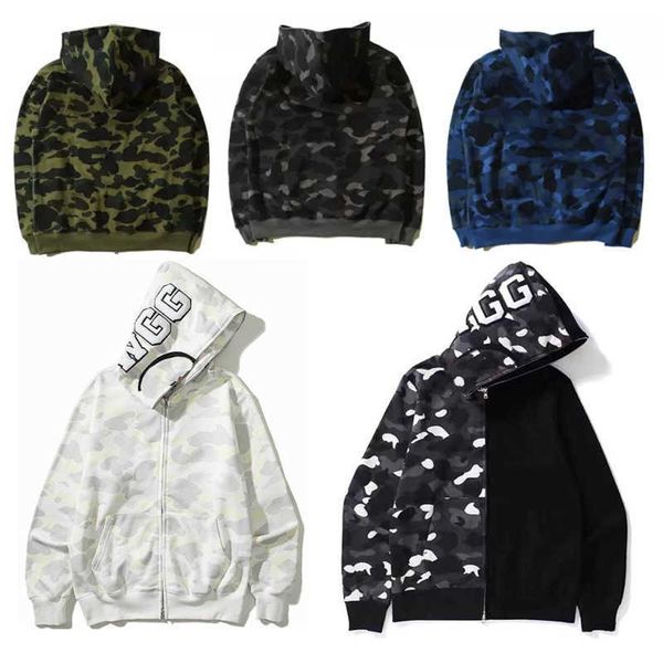 

mens womens hoodies fashion men deisigner hoody stylist cartoon shark printing jacket man high version casual sweatshirts, Black