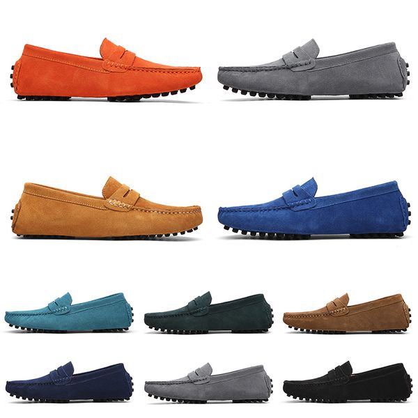 

mens women casual shoes leather soft sole black red orange blue brown orange comfortable sneaker 087