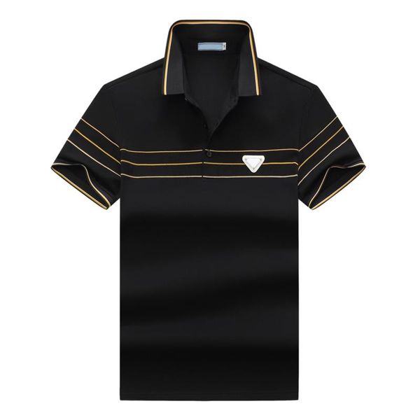 

2023 summer solid polo short sleeve men's and women's polo shirt casual business top, White;black