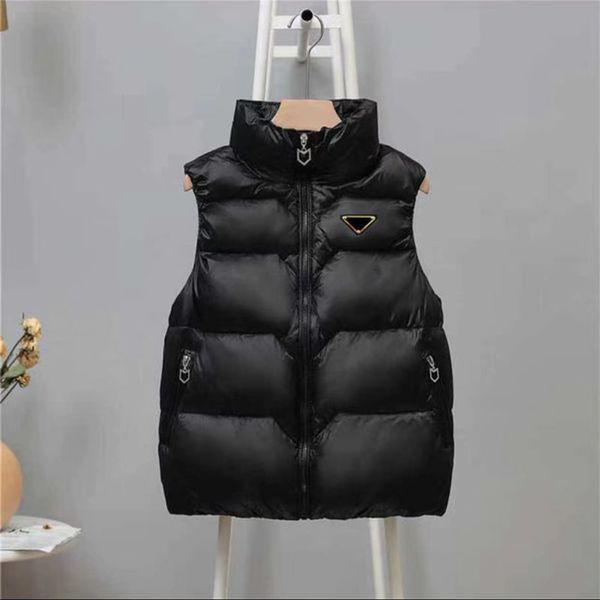

designer womens vests puffy jacket hooded outerwear coat fashion classic letter sleeveless woman jackets coat matte slim outwears coats size, Black;white
