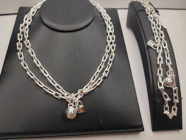 

925 silver plated silve rlock ball pendant jewelry women necklaces chain luxury heart couple custom love wedding party wholesale original gi