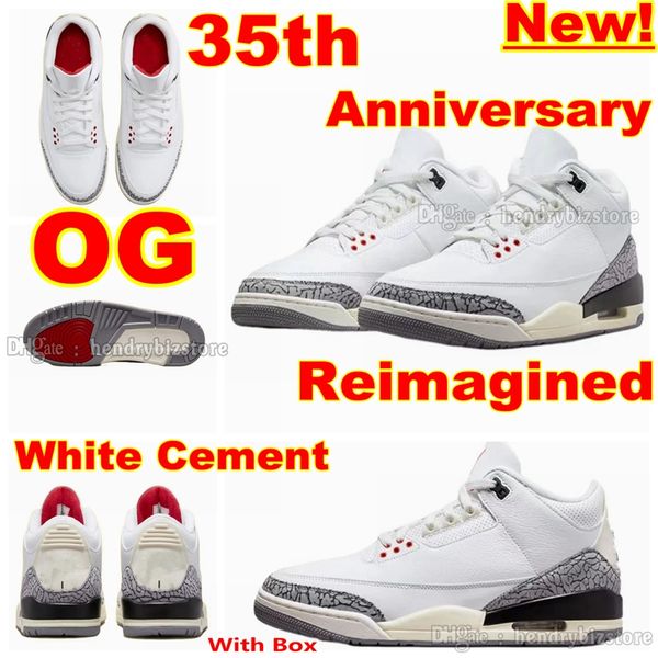 

masters quality og white cement reimagined basketball shoes 35s anniversary high mens wizards luck green fire red cardinal muslin unc sneake