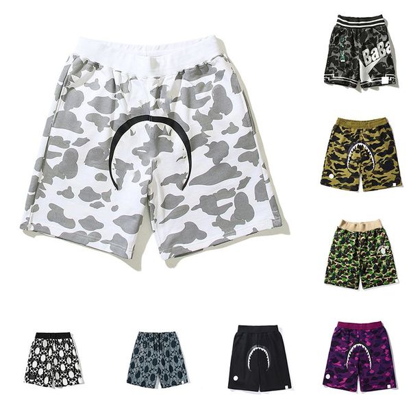 

mens and womens exclusive shorts designer fashion trend fitness shark sports pants short simple and generous men's summer gym exercise, White;black