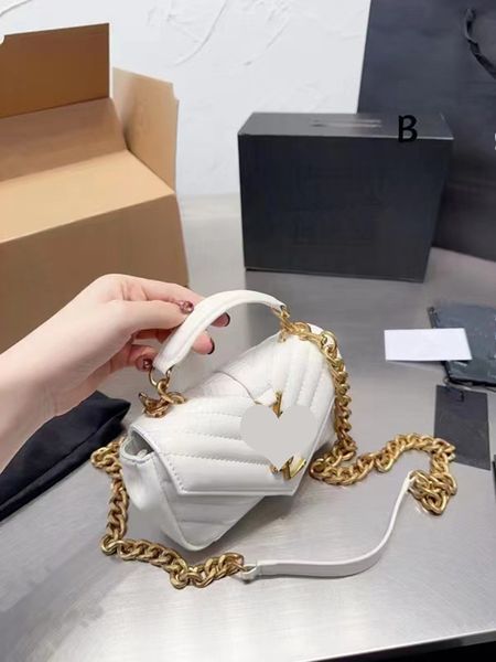

luxury handbag shoulder bag brand loulou y-shaped designer seam leather ladies metal chain clamshell messenger gift box wholesale 33333