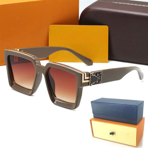 

m96006 womans sunglasses luxury fashion mens sun glasses uv protection men designer eyeglass gradient metal hinge wom214h, White;black