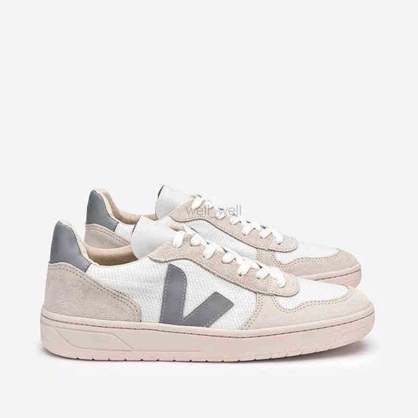 

dress shoes designer classic new veja v10 small white shoe lovers' letters flat bottom lace up board men's and women's sports, Black