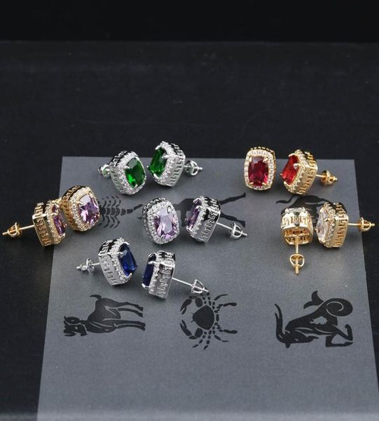 

luxury designer earrings mens hip hop jewelry iced out diamond stud earring pandora style fashion earings gold silver women access6627034, Golden;silver