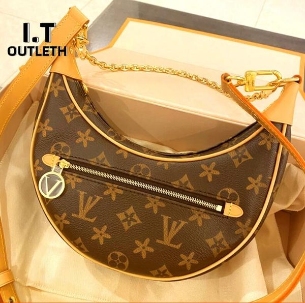 

2023 new old pea bag leather crescent bag classic subaxillary package underarm bag genuine leather cross body package evening bags tote bag