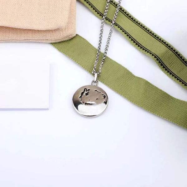 

designers necklace fashion charm jewelry flower bird peach heart round necklaces ladies silver pendant couple gift with box