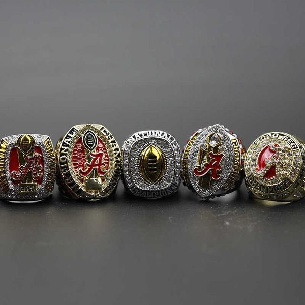 

five 2020 ncaa university of alabama championship ring sets, Golden;silver