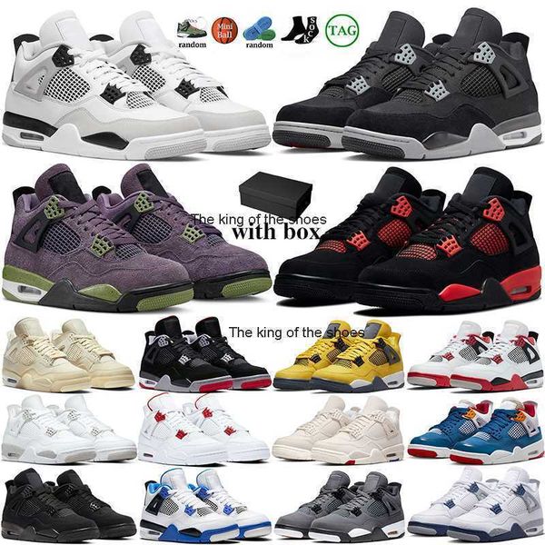 

j4s og2023 og with box 4 4s basketball shoes women men military black canvas cats red thunder oreo canyon purple messy room sail metallic me