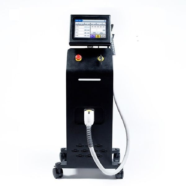 

1200w 755nm 808nm 1064nm ice titanium diode laser hair removal machine alexandrite laser beauty equipment for clinic and salon use, Black
