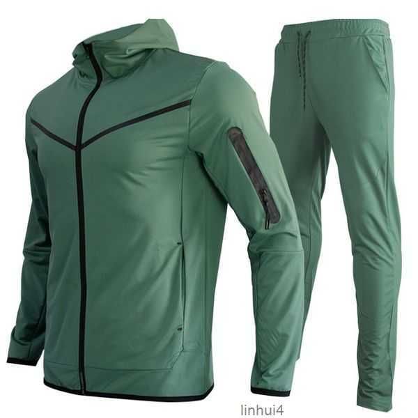 

designer men's tracksuits europe american basketball football rugby two-piece with women's long sleeve hoodie jacket trousers spri, Gray