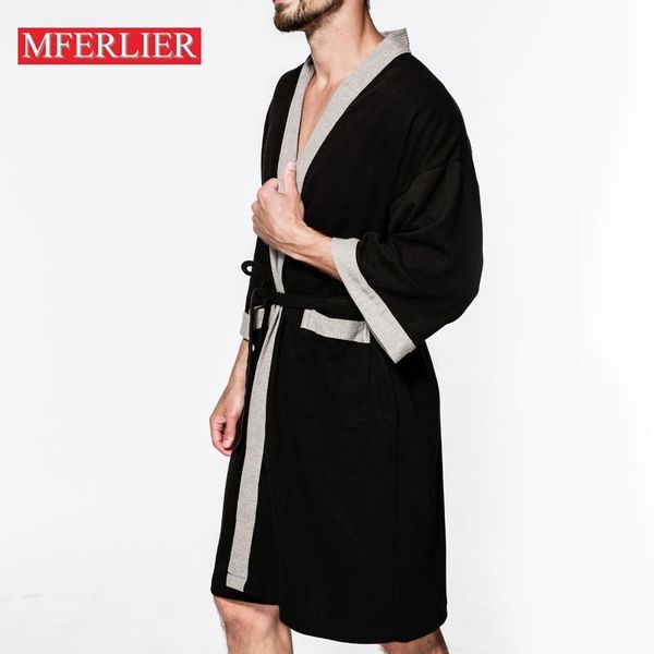 

men s robes summer spring men bathrobe 8xl bust 140cm 7xl 6xl plus size sleepwear pajama 230311