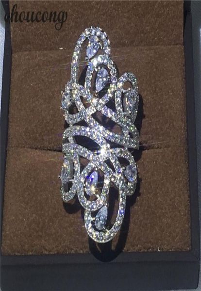 

choucong luxury design women fashion jewelry 10ct diamond 925 sterling silver engagement wedding band ring8102910, Slivery;golden