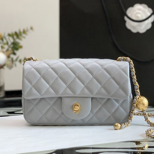 

1:1 quality designer fashion crossbody bag luxurious genuine leather flap bag with box mc137