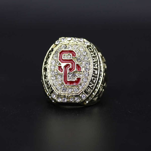 

ncaa 2017 usc university of southern california championship ring, Golden;silver