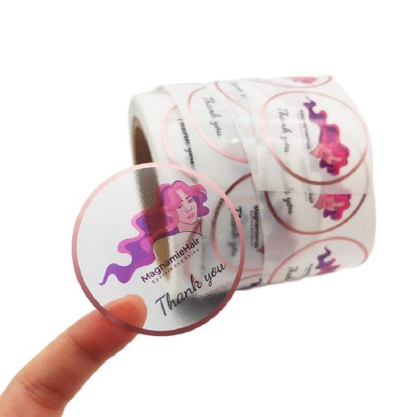 

custom adhesive stickers waterproof bottle label printing clear transparent vinyl label logo clear sticker for bottles cups bags jars cans t