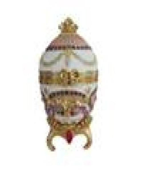 

jewelry box royal luxury egg imperial russia souvenir jewellery box vintage egg standing box home decoration6237382, Black;white