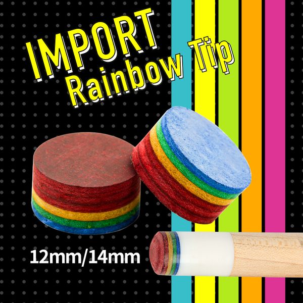 

billiard accessories rainbow tip s pool cue s 11 12 14mm 6 multi layers stick professional durable 230311