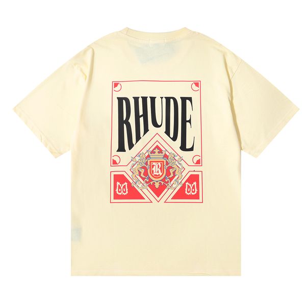 

men's t-shirts summer tee rhude t-shirt designer t shirt men t shirts luxury letter print shirt mens women clothing short sleeved s-xx, White;black