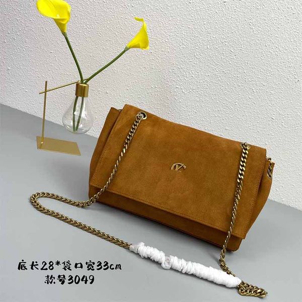 

abrasive leather women's designer shoulder envelope bag 2023 new luxury tote bag metal logo handbag women chain bag large capacity brow