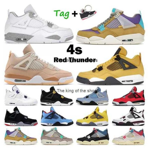 

2023og j4s og2023 og jumpman 4s high 4 basketball shoes university blue white oreo red thunder black cat cool grey tour yellow noir guava ic