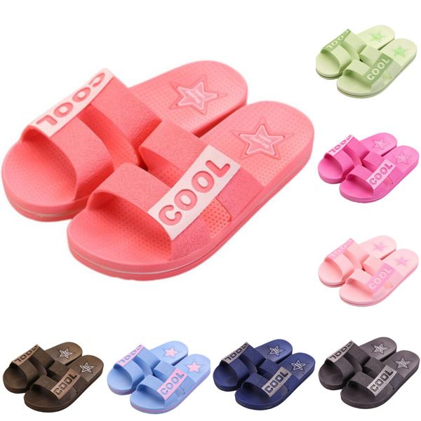 

slippers women men shoes red blue brown beach coast bathroom indoor outdoor antiskid sandals size 36-45, Black