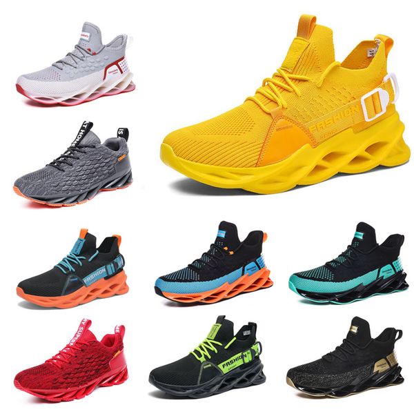 

men running shoes fashion trainers general cargo black white blue yellow green teal mens breathable sports sneakers fourty