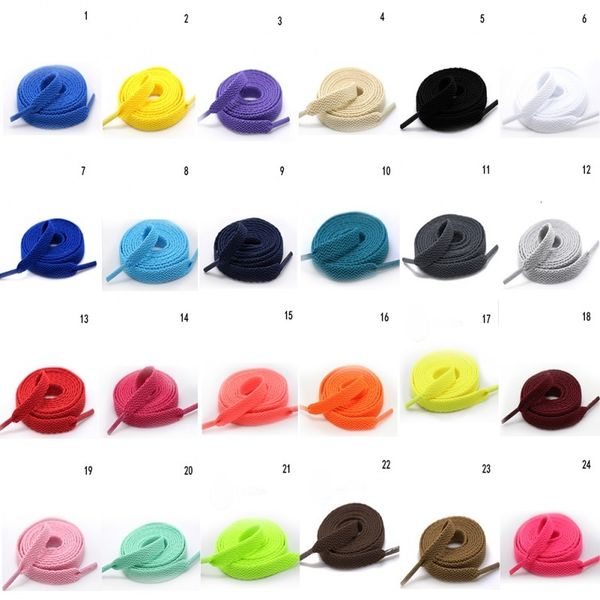 

shoe parts accessories 1 pair polyester laces solid color 150 cm casual sport running flat lace strings 230311, White;pink