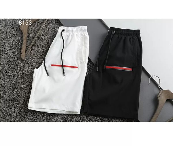 

designer men's shorts black and white beach pants triangle board brand summer fashion street clothes quick-drying swimsuit printed boar, White;black