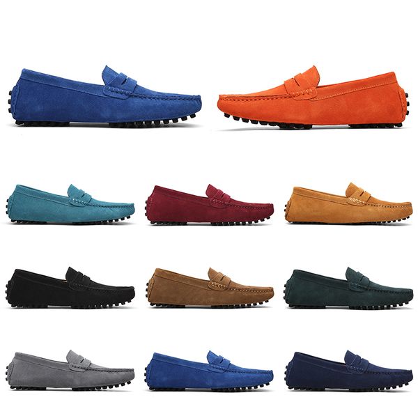 

mens women casual shoes leather soft sole black red orange blue brown orange comfortable sneaker 034