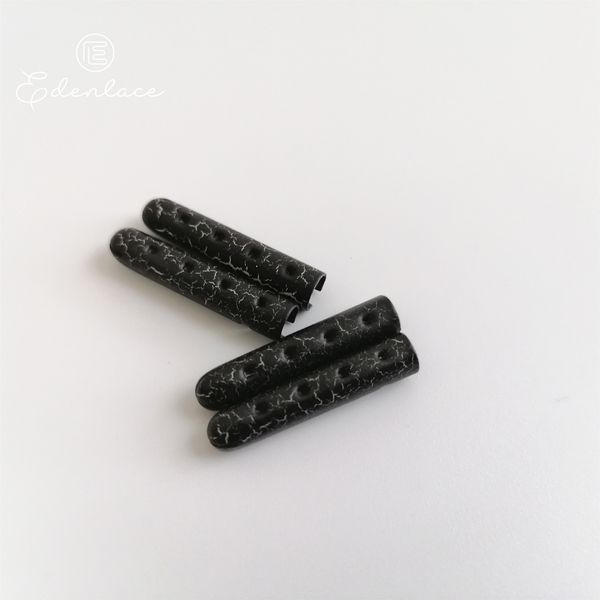 

shoe parts accessories 20 sets crack metal aglets thumder shoelaces tips black leopard open mouth bullets for sneakers buckle support custom, White;pink
