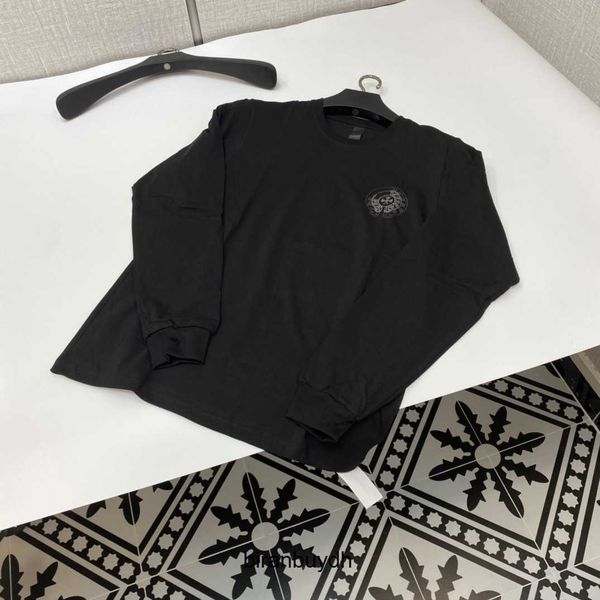 

brand luxury men's t-shirts development poison new scroll sanskrit overlapped horseshoe cross print long sleeve t, White;black