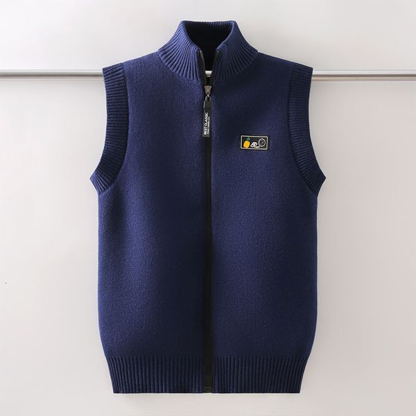 

waistcoat children vest fashion zipper design kids sleeveless knitted plus velvet warm for teen boy 415 years wear lc287 230311, Camo