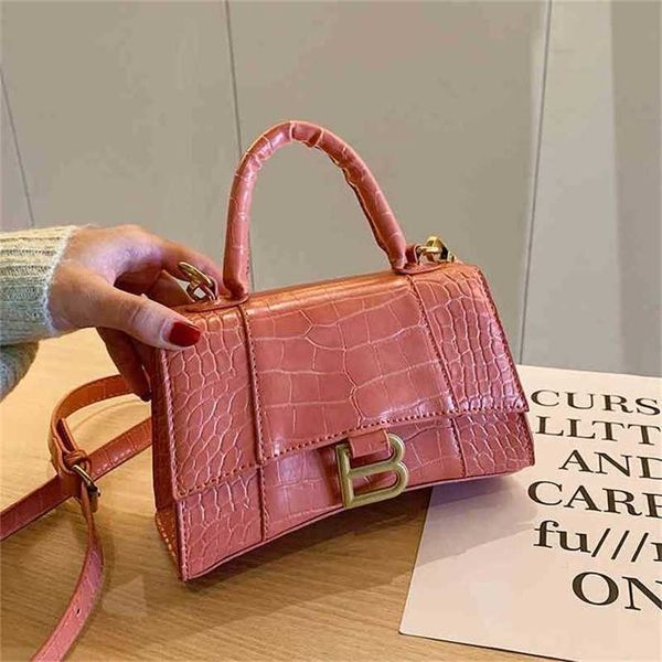 

handbag 2023 fashion women's bag leather quality handbag female portable crocodile hourglass women messenger bagxb1m bag