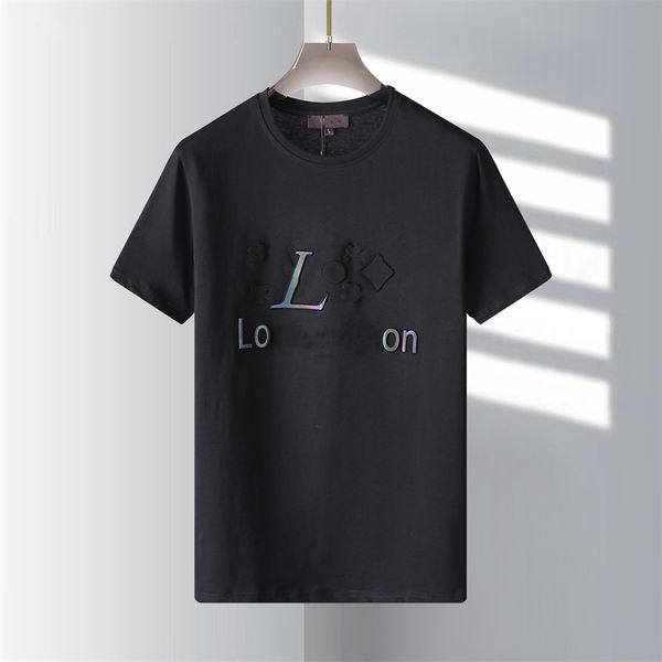 

2023 summer paris men's t-shirt designer t-shirt luxury flocked alphabet t-shirt t-shirt classic fashion green women's short sleev, White;black