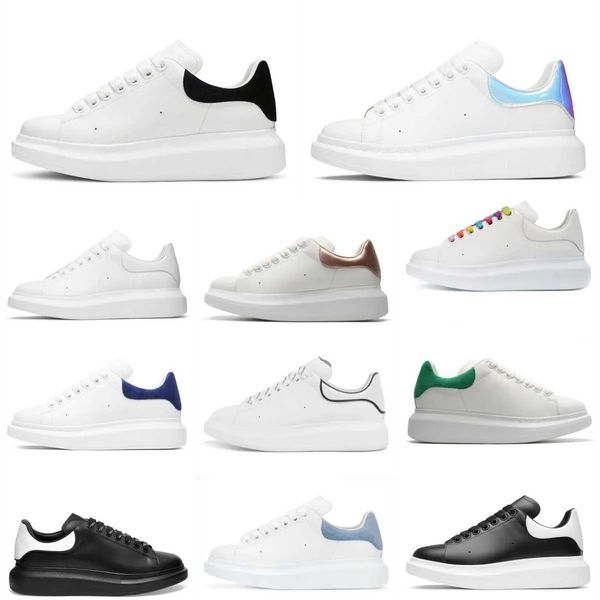 

2023 designer leather increased casual shoes oversized espadrilles fashion platform mens womens luxury velvet mcqueens white lace up alexand