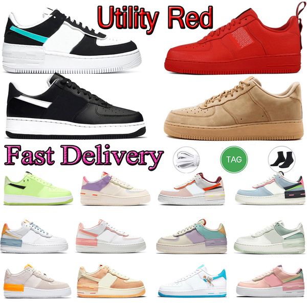 

af 1 running shoes flat low sneakers men women triple white black 1s pale ivory aurora blue walking outdoor sports trainers platform jogging